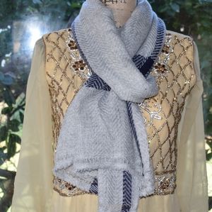 Wool scarves and wraps.